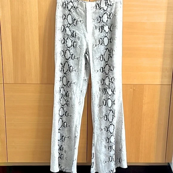 Zara Pants Jumpsuits Zara Womens Snakeskin Printed Flared